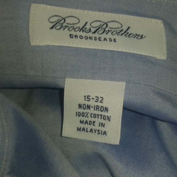 Mens Brooks Brothers blue dress shirt 15-32 - Picture 4 of 4